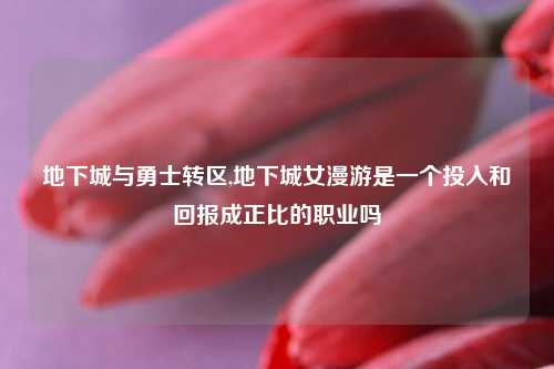 地下城与勇士转区,地下城女漫游是一个投入和回报成正比的职业吗
