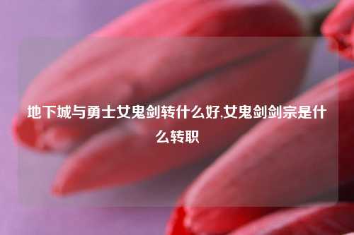 地下城与勇士女鬼剑转什么好,女鬼剑剑宗是什么转职