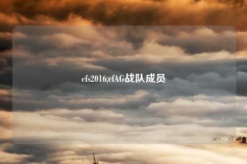 cfs2016,cfAG战队成员