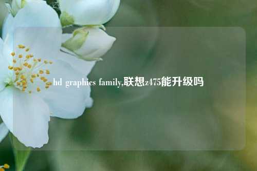 hd graphics family,联想z475能升级吗