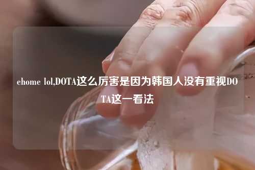 ehome lol,DOTA这么厉害是因为韩国人没有重视DOTA这一看法