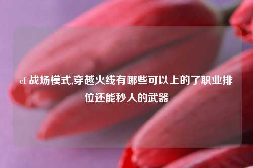 cf 战场模式,穿越火线有哪些可以上的了职业排位还能秒人的武器