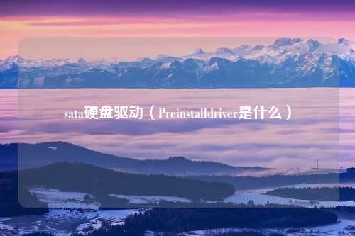 sata硬盘驱动（Preinstalldriver是什么）