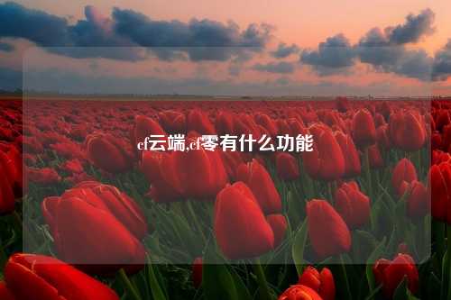 cf云端,cf零有什么功能