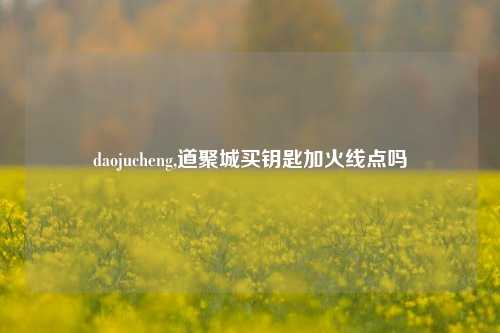 daojucheng,道聚城买钥匙加火线点吗
