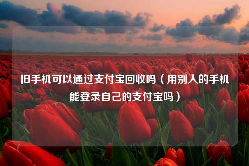 旧手机可以通过支付宝回收吗（用别人的手机能登录自己的支付宝吗）