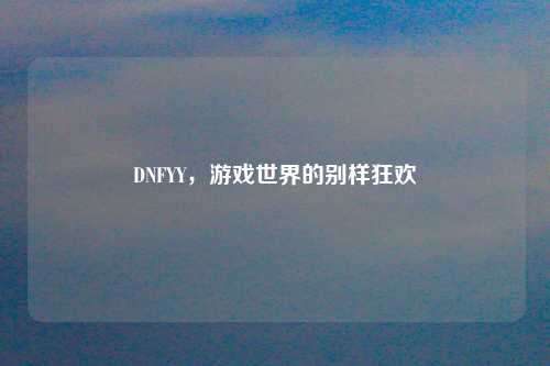 DNFYY，游戏世界的别样狂欢