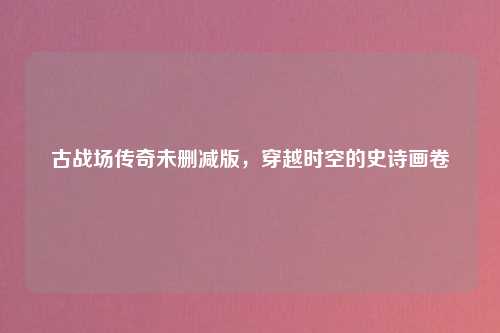 古战场传奇未删减版，穿越时空的史诗画卷