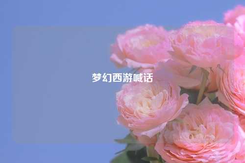 梦幻西游喊话