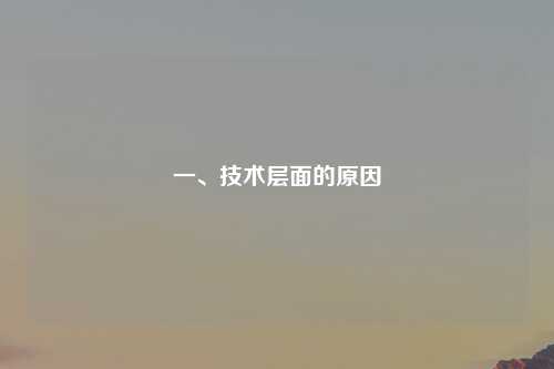 一、技术层面的原因