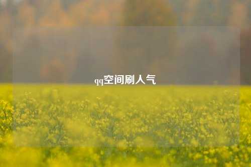 qq空间刷人气