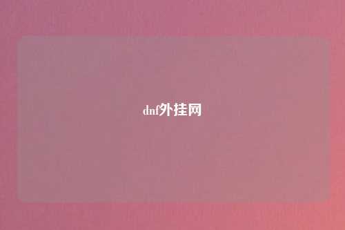 dnf外挂网