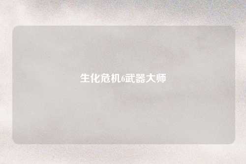 生化危机6武器大师
