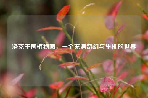 洛克王国植物园，一个充满奇幻与生机的世界