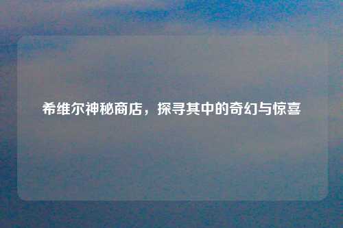 希维尔神秘商店，探寻其中的奇幻与惊喜