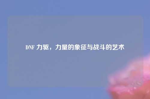 DNF 力驱，力量的象征与战斗的艺术
