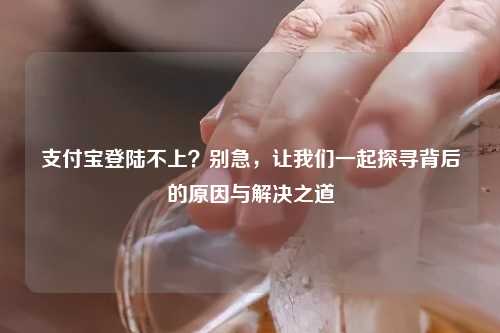 支付宝登陆不上？别急，让我们一起探寻背后的原因与解决之道
