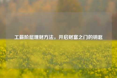 工薪阶层理财方法，开启财富之门的钥匙