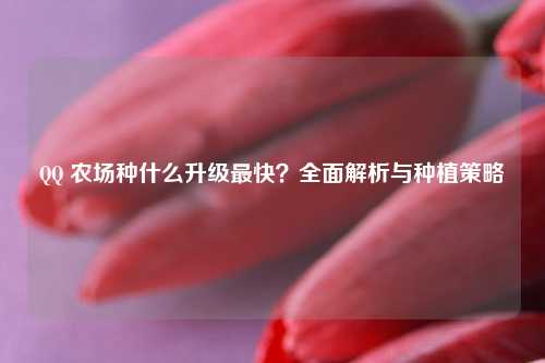 QQ 农场种什么升级最快？全面解析与种植策略