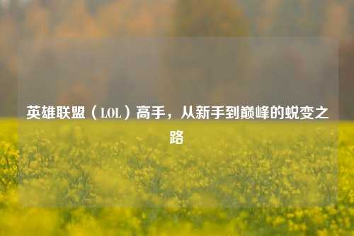 英雄联盟（LOL）高手，从新手到巅峰的蜕变之路